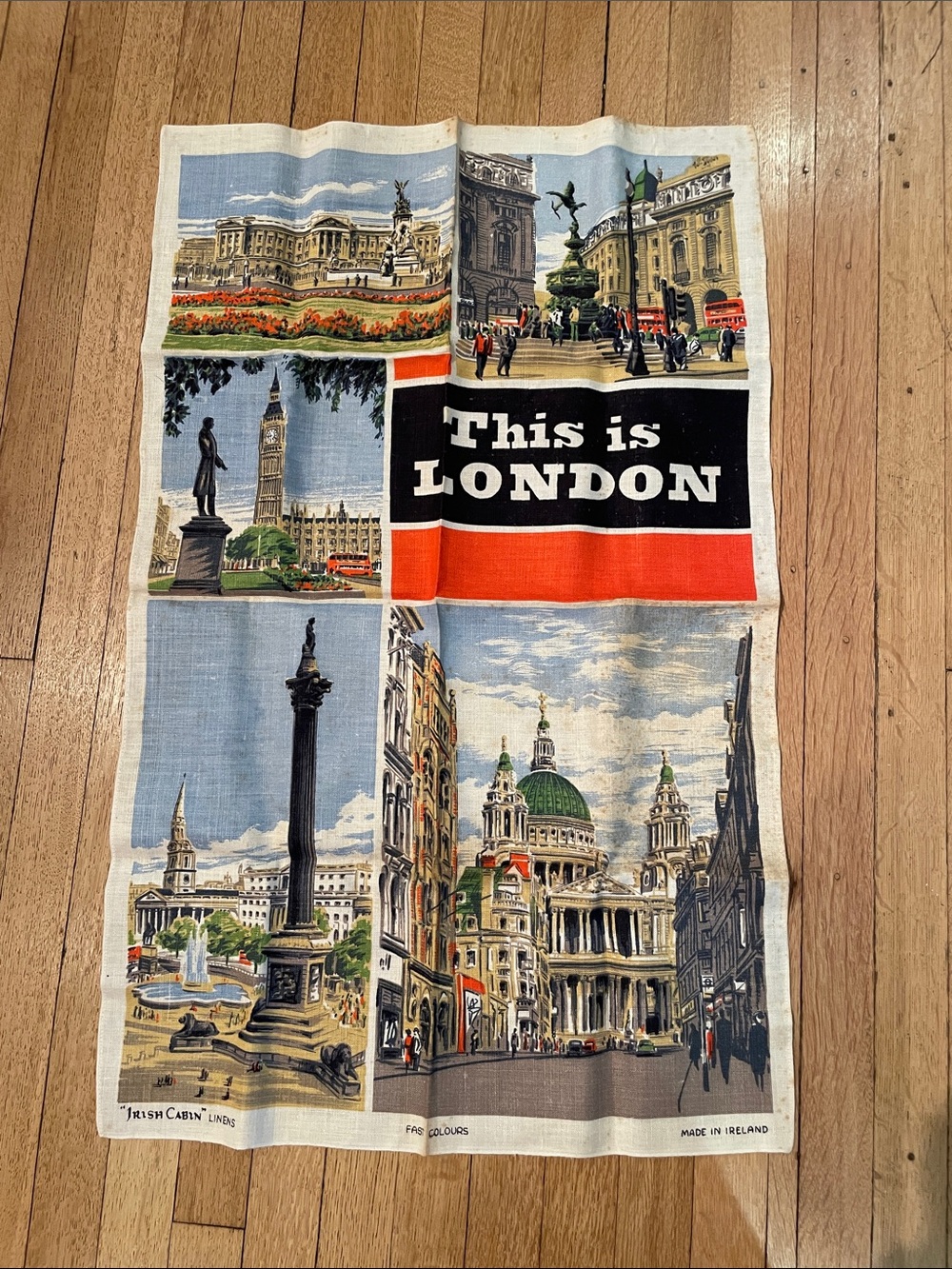 This is London Cotton Tea Towel – Multicolor Travel Print
